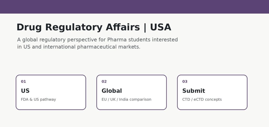 Drug Regulatory Affairs Course in USA