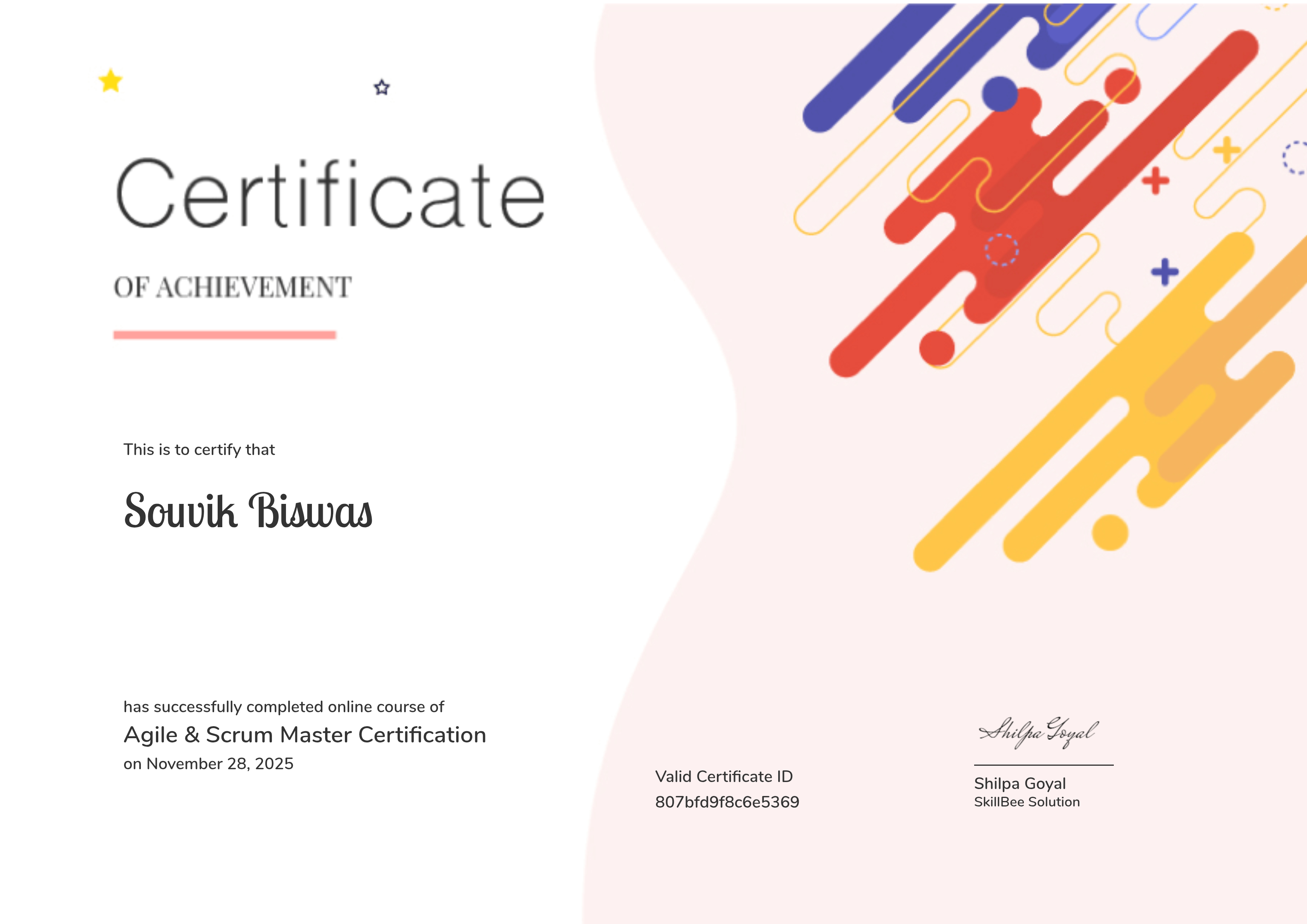 Agile & Scrum Master Certification